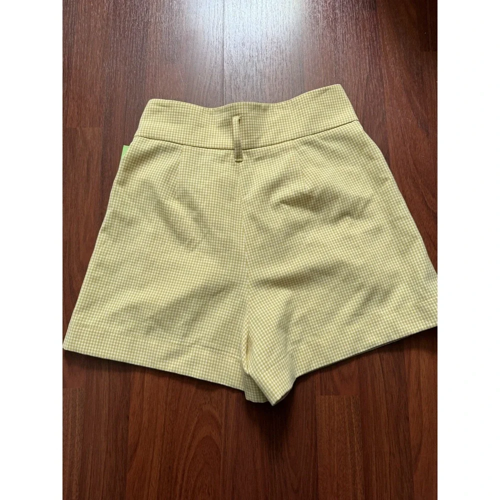 Aritzia Wilfred Checkered Yellow Shorts, Size 4‎